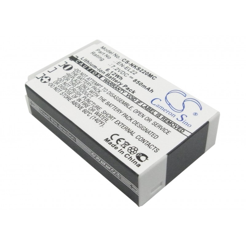 Батерия  за камера NIKON J4/S2 EN-EL22  CS-NKS220MC 3,8V 3000mAh  CAMERON SINO, CS-NKS220MC
