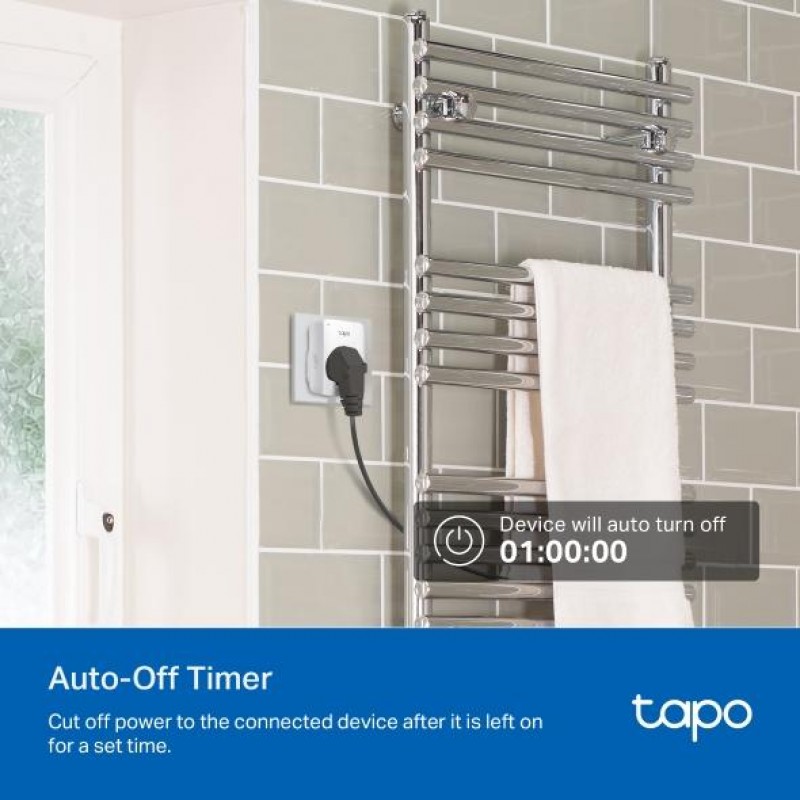 TP LINK TAPO P100 Смарт контакт 10A, 2300W, 2.4Ghz, задаване на график, таймер