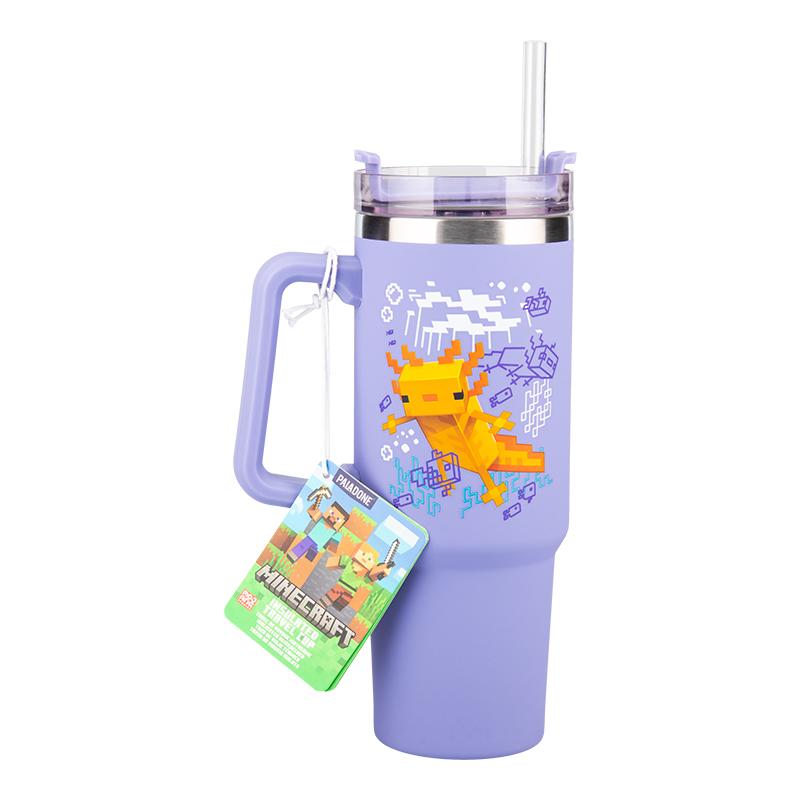 Чаша Paladone: Minecraft - Purple 900ml Multiway Travel Cup Straw,  PP14948MCF, PD-104475