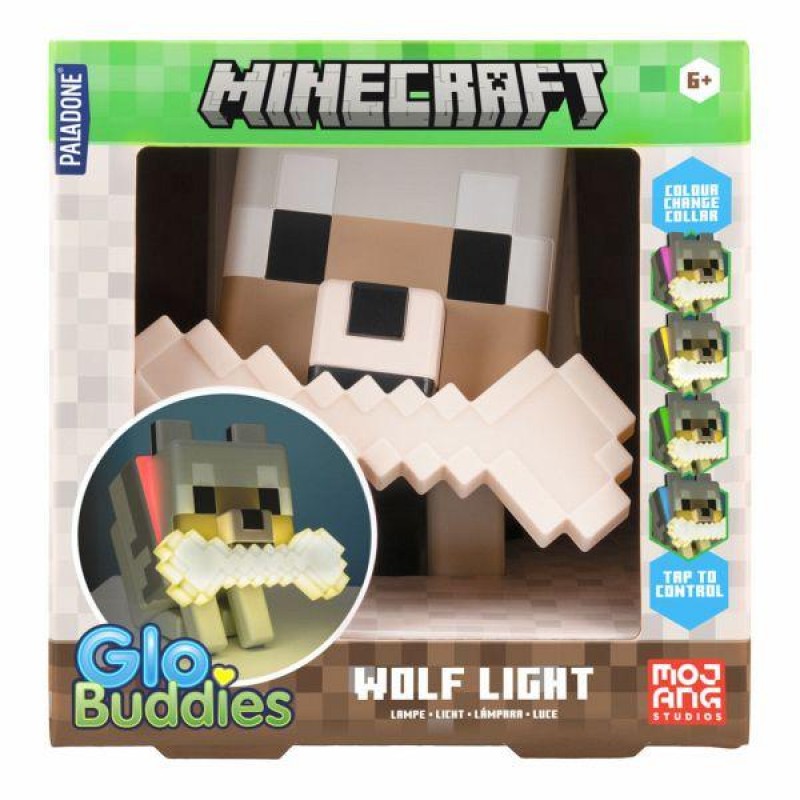 Лампа Paladone Glo Buddies: Minecraft - Wolf Light, PP14761MCF, PD-104480