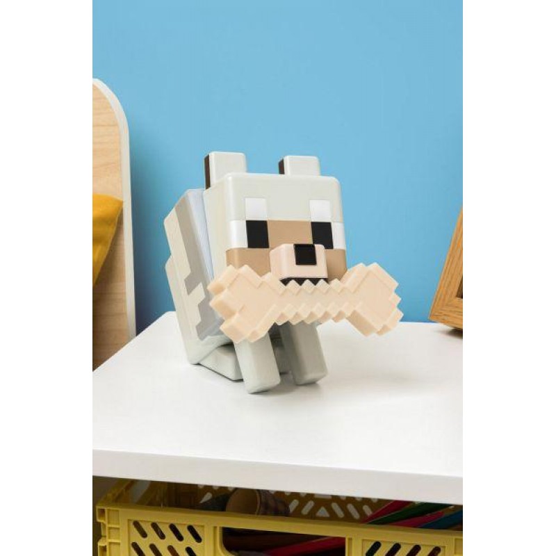 Лампа Paladone Glo Buddies: Minecraft - Wolf Light, PP14761MCF, PD-104480