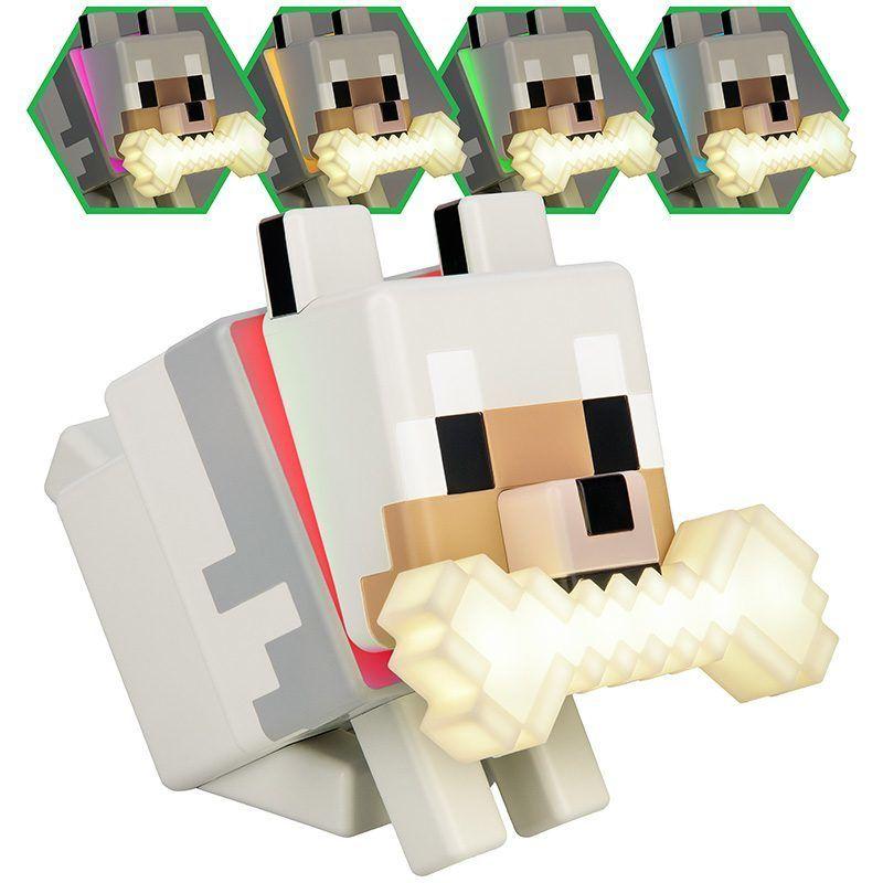Лампа Paladone Glo Buddies: Minecraft - Wolf Light, PP14761MCF, PD-104480