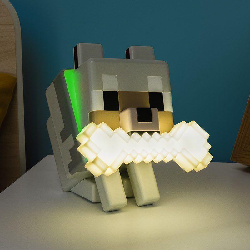 Лампа Paladone Glo Buddies: Minecraft - Wolf Light, PP14761MCF, PD-104480