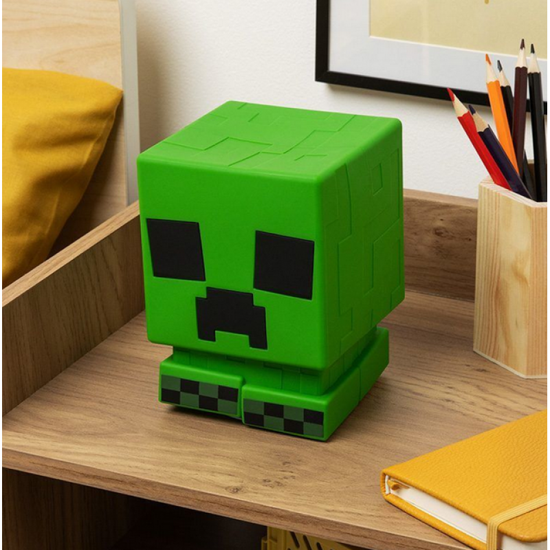 Лампа Paladone: Minecraft - Creeper SquishyGlo Silicone Light Rechargeable, PP14710MCF, PD-104473