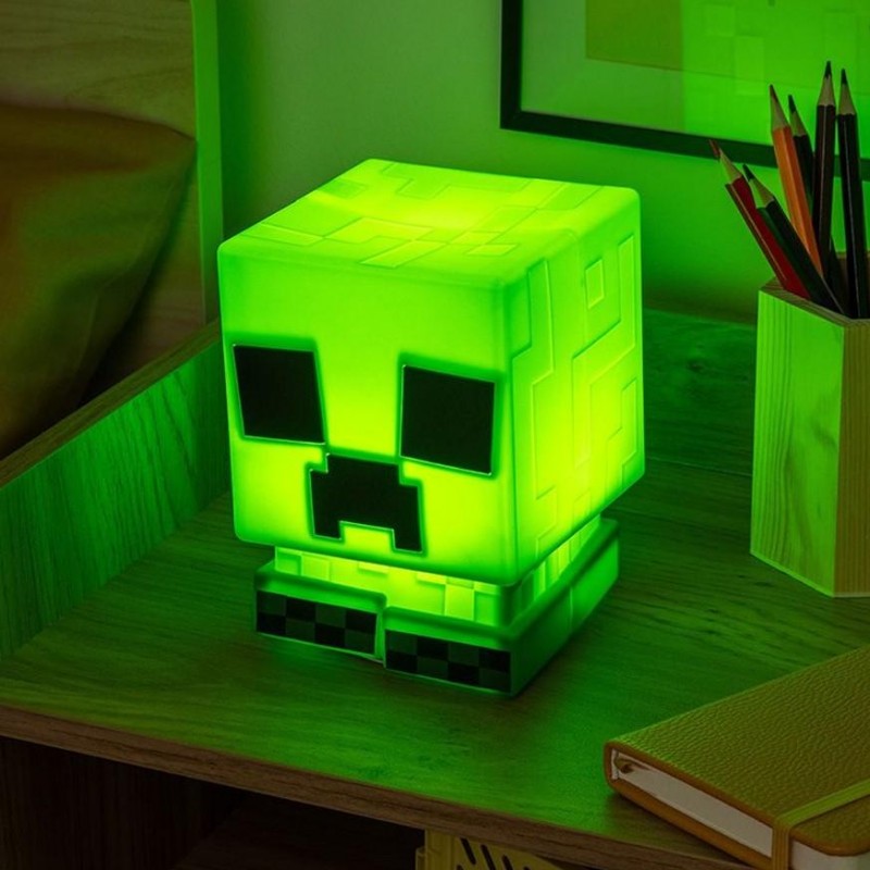 Лампа Paladone: Minecraft - Creeper SquishyGlo Silicone Light Rechargeable, PP14710MCF, PD-104473
