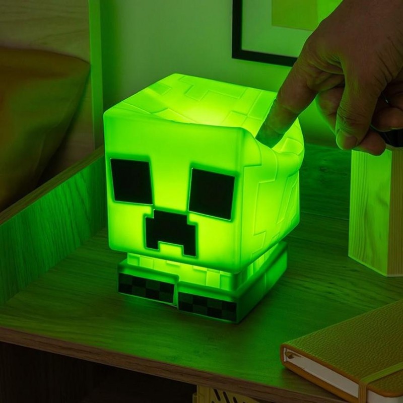 Лампа Paladone: Minecraft - Creeper SquishyGlo Silicone Light Rechargeable, PP14710MCF, PD-104473