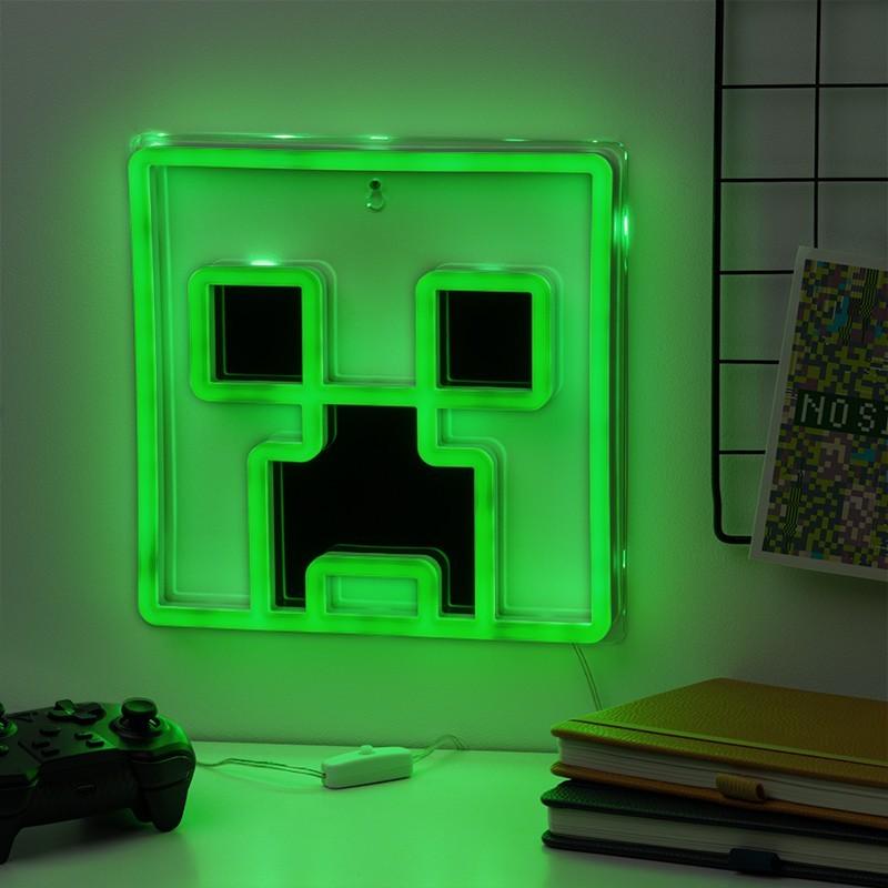Лампа Paladone: Minecraft - Creeper Wall Mountable LED Neon Light, PP14020MCFVN, PD-099995