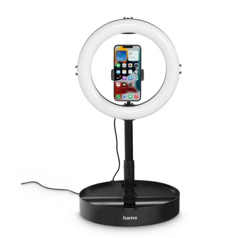 Hama LED Лампа SpotLight FoldUp 102 II Ring Light, комплект за смартфони, сгъваем, HAMA-04658