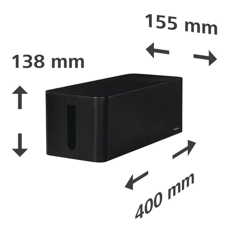 Hama кутия за кабели "Maxi", черен цвят, HAMA-221012