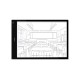 LED светеща подложка за рисуване HUION LED light pad LB3, вградена батерия 1050mAh, HUION-PAD-LB3