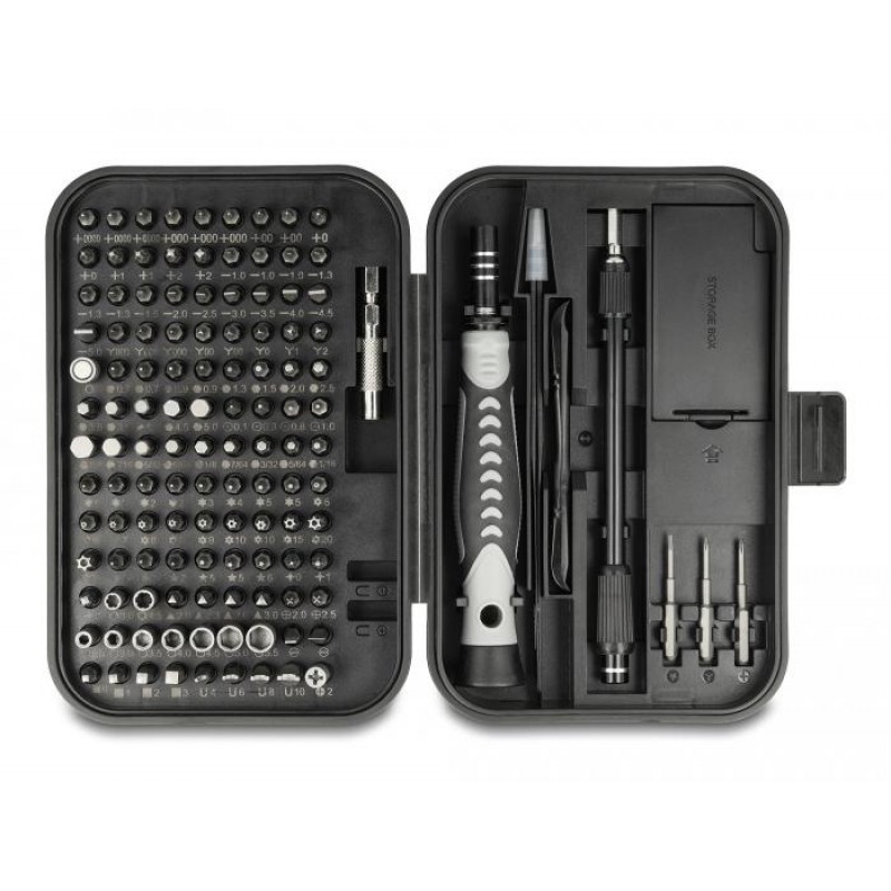 Комплект отвертки DeLock 64167, 130 части, S2, Калъф, DELOCK-64167
