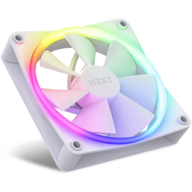 Комплект вентилатори NZXT F120 RGB White 3 броя и NZXT RGB контролер, NZXT-FAN-RF-R12TF-W1