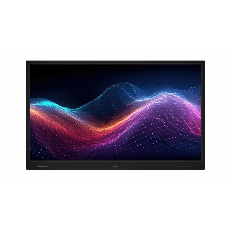 Интерактивен дисплей RICOH A8610, 65", 3840 x 2160, HDMI, DP, Android 13, USB, Мулти-тъч, Черен