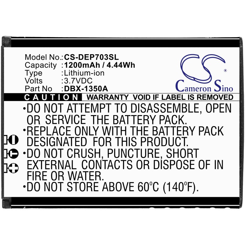 Батерия за мобилен телефон  DORO 7030, 7031, 7080, DFC-0270  DBX-1350A LiIon 3,7V 1200mAh CAMERON SINO, CS-DEP703SL