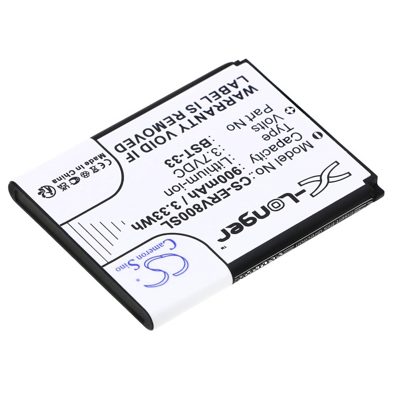 Батерия за мобилен телефон Sony Z800, G700, K800i, Z750 BST-33 LiIon  3,7V 900 mA Cameron Sino, CS-ERV800SL