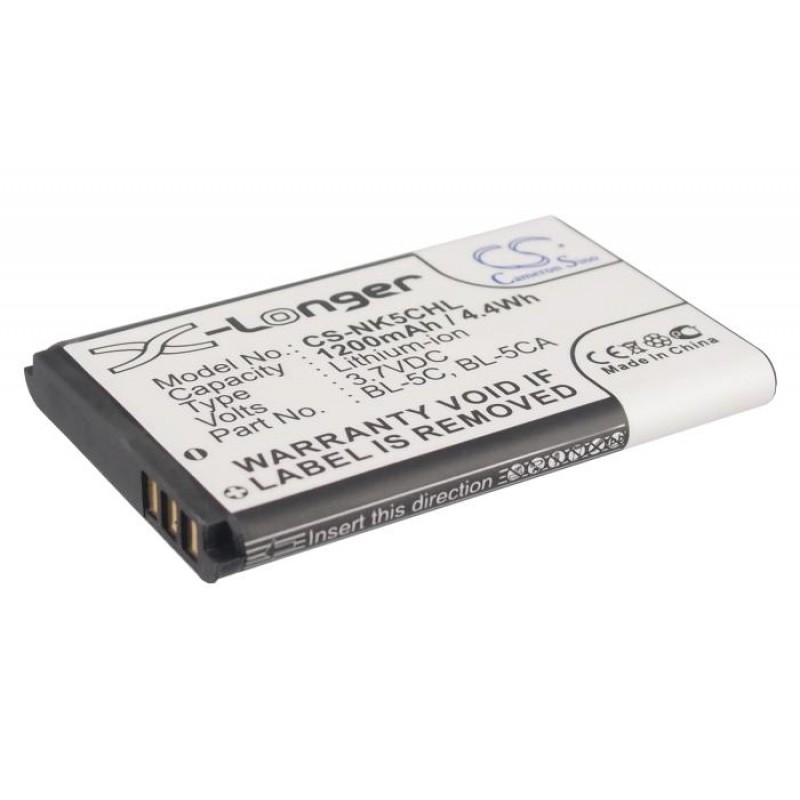 Батерия за телефон CAMERON SINO BL-5C, за Nokia 105 2700 3110 5130 6230 E50, 3.7V, 1200mAh, CS-NK5CHL