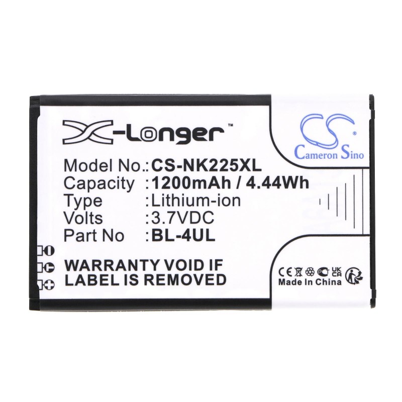 Батерия за телефон NOKIA 3310 , Asha 225, TA1030 BL-4UL / BL-4WL   LiIon 3,7V 1200mAh CAMERON SINO, CS-NK225XL
