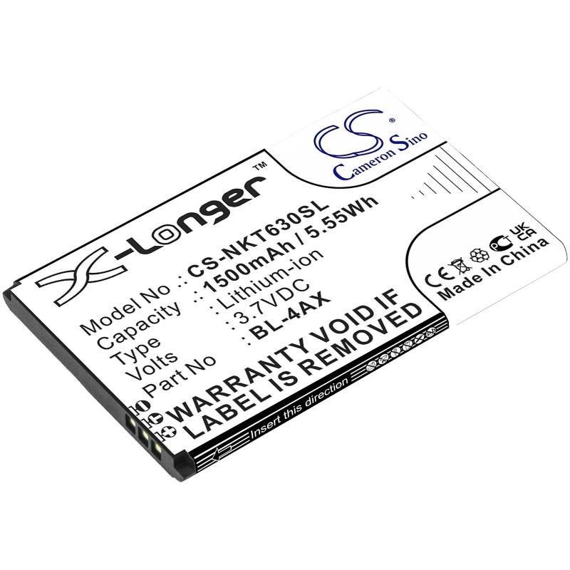 Батерия за телефон  NOKIA BL-4AX BL-4XL  6300 4G 8000 4G 3,7V 1500mAh CAMERON SINO, CS-NKT630SL