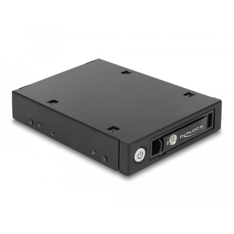 Чекмедже Delock 3.5″, За 1 x 2.5″ U.2 NVMe SSD или SATA / SAS HDD / SSD, Черен, DELOCK-47232
