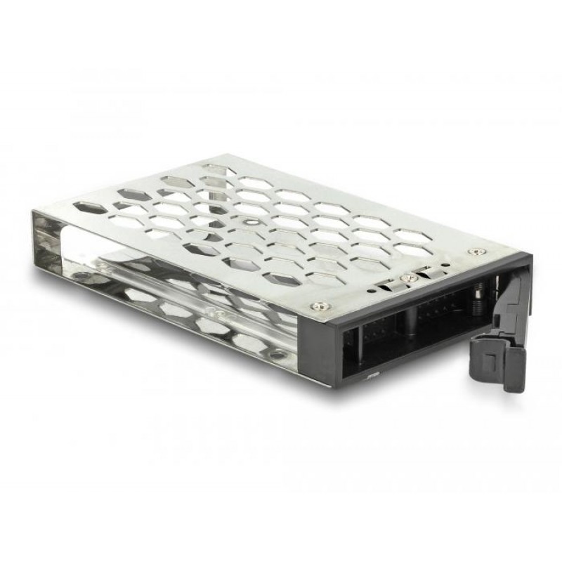 Чекмедже Delock 3.5″, За 1 x 2.5″ U.2 NVMe SSD или SATA / SAS HDD / SSD, Черен, DELOCK-47232