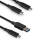 Чекмедже за твърд диск ACT AC1225, SATA, 2.5, USB-C 3.2 Gen2, Черен, EWENT-ACT-RACK-AC1225