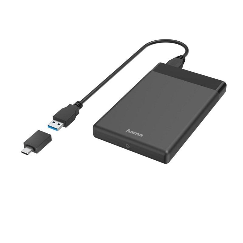 Чекмедже за твърд диск HAMA, 2.5, SSD, HDD, USB 3.2 Gen 1, SATA III, Черен, HAMA-200760