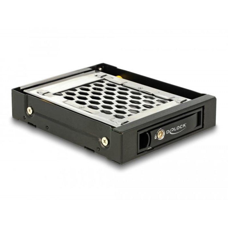 Преносимо чекмедже Delock 3.5″, За 1 x 2.5″ SATA / SAS HDD / SSD, Защита от вибрации, DELOCK-47228