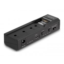 Станция Delock USB-C, 1 x M.2 NVMe SSD + 1 x SATA SSD / HDD, Клониране