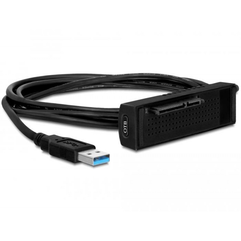 Външна докинг станция Delock, За 2.5″ / 3.5″ SATA HDD / SSD, Backup функция, DELOCK-61858