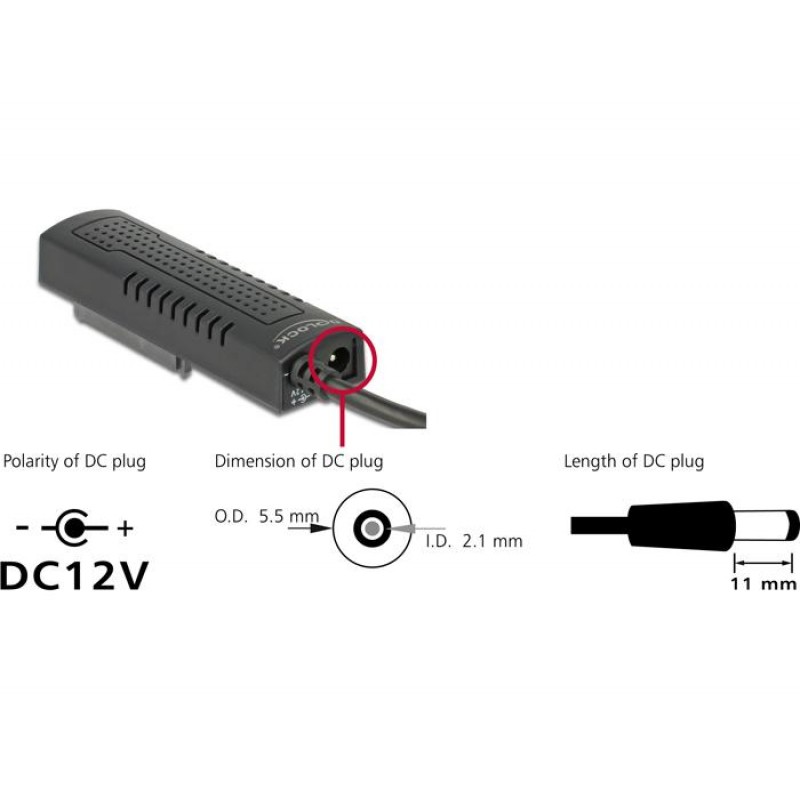 Външна докинг станция Delock, За 2.5″ / 3.5″ SATA HDD / SSD, Backup функция, DELOCK-61858