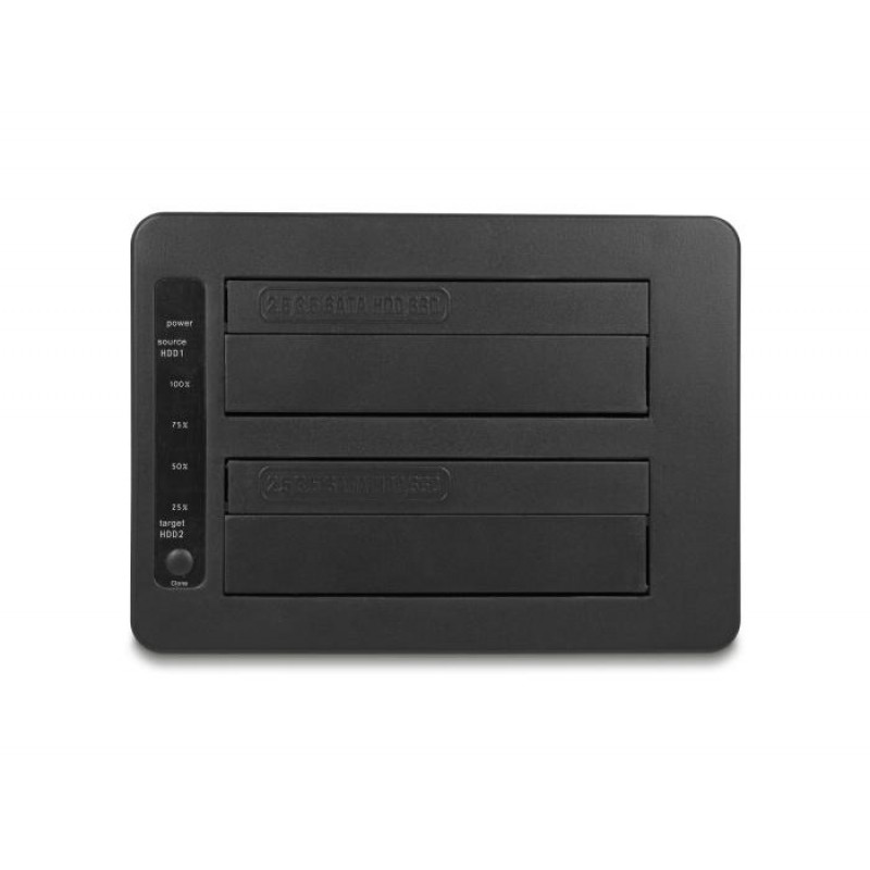 Външна докинг станция Delock, За 2 x SATA HDD / SSD, USB-C, DELOCK-63957