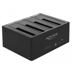 Външна докинг станция Delock, За 4 x HDD/SSD, USB, Функция за клониране, 5 Gbps