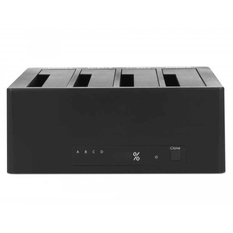 Външна докинг станция Delock, За 4 x HDD/SSD, USB, Функция за клониране, 5 Gbps, DELOCK-64063