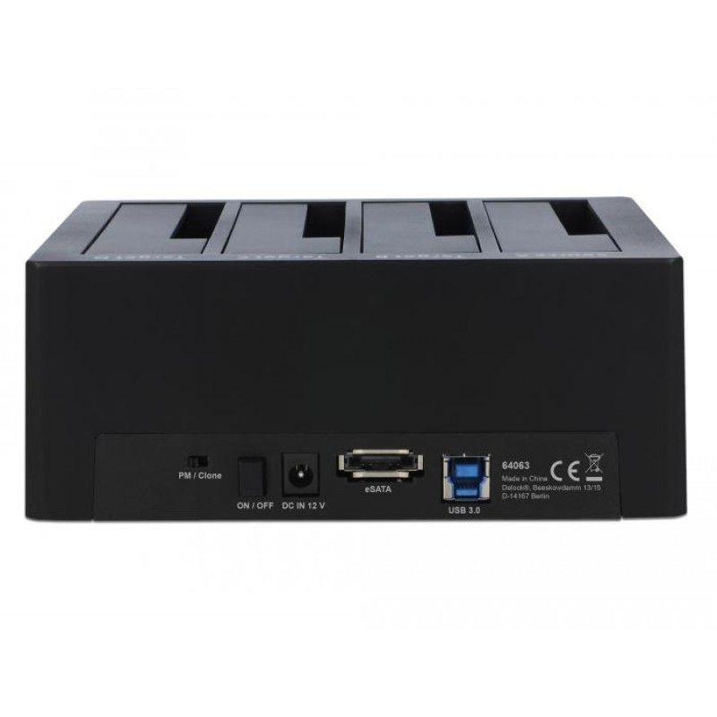 Външна докинг станция Delock, За 4 x HDD/SSD, USB, Функция за клониране, 5 Gbps, DELOCK-64063