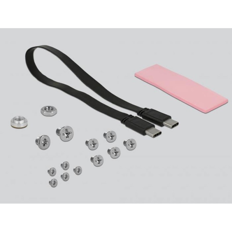 Външно чекмедже Delock, За M.2 NVMe PCIe SSD, USB-C 3.1 Gen 2, 2.5″, DELOCK-42609