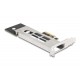 Вътрешна тава Delock, PCI Express Card за 1 x M.2 NVMe SSD - Low Profile Form Factor, DELOCK-47028