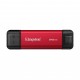 Флаш памет Kingston Dual USB-A/C Portable SSD 512GB - Black/Red