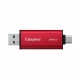 Флаш памет Kingston Dual USB-A/C Portable SSD 512GB - Black/Red