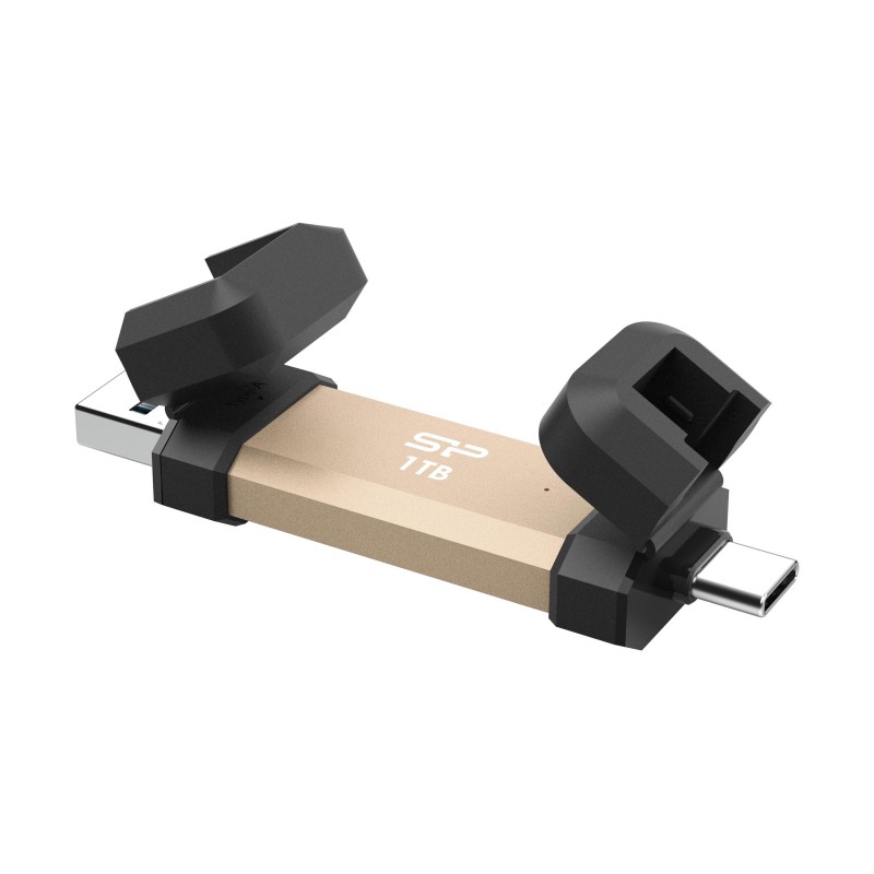 Външен SSD Silicon Power DS72 Gold - 1TB, SLP-SSD-DS72-1TB-GOLD