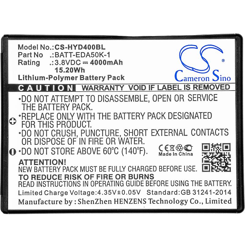 Батерия за баркод скенер Honeywell EDA50   50129589-001   LiPo  3.8V 4000mAh Cameron Sino, CS-HYD400BL