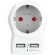 Адаптер SKROSS 1500282  EU към EU с USB Hub-SKROSS-1500282
