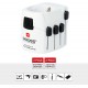 Адаптер SKROSS PRO Earthed 1103145, World, Бял, SKROSS-1103145