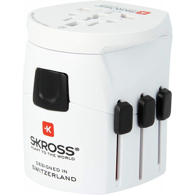 Адаптер SKROSS PRO Light 1.103165, World, Бял, SKROSS-1103165