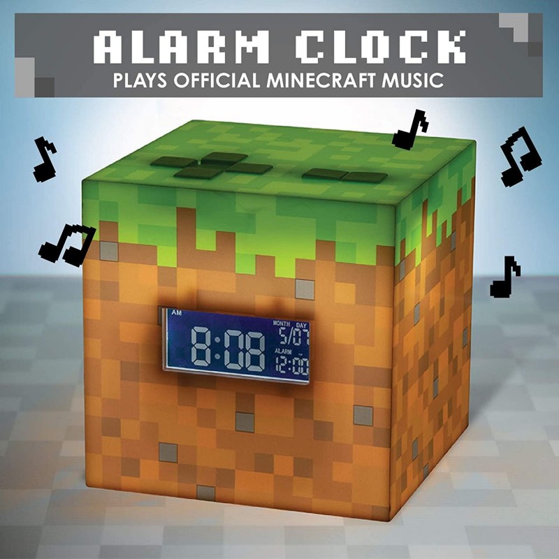 Часновник/будилник Paladone Minecraft Alarm Clock, PD-065955