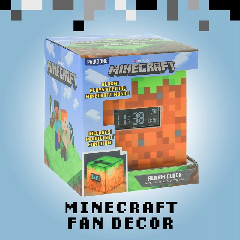 Часновник/будилник Paladone Minecraft Alarm Clock, PD-065955