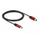 Кабел Delock USB-A мъжко - USB-B мъжко, 2 м, Premium, Екраниран, Черен, DELOCK-82757
