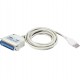 Кабел конвертор ATEN UC1284B, USB-A мъжко - IEEE1284, 1.8 m, ATEN-UC1284B-AT