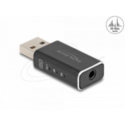 Delock Аудио конвертор, от дигитален към аналогов сигнал, USB Gaming, 24 Bit / 96 kHz