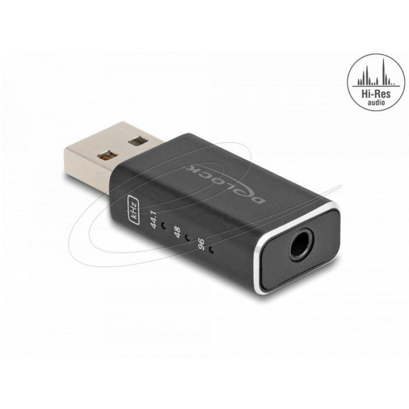 Delock Аудио конвертор, от дигитален към аналогов сигнал, USB Gaming, 24 Bit / 96 kHz