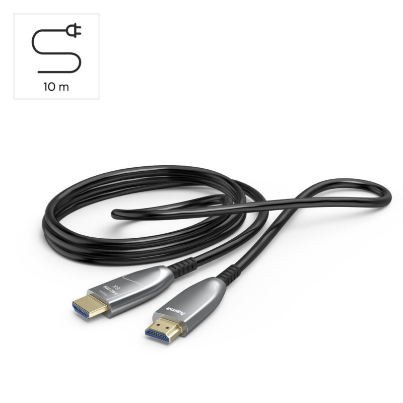 HAMA Оптичен HDMI кабел, ултра високоскоростен, AOC, сертифициран, 8K, алуминий, 10 м